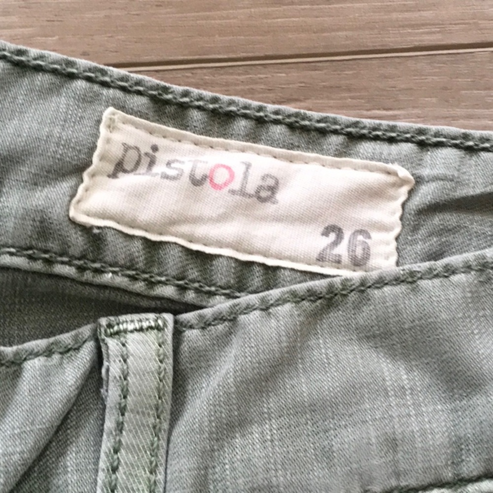 Pistola Olive Green Pants Size 26 - Picture 2 of 7
